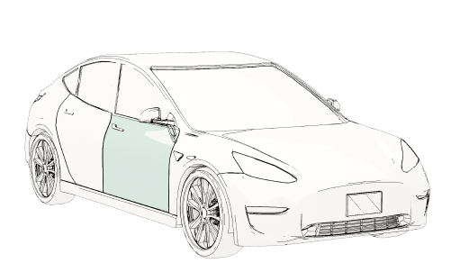 Black and white illustration of a car