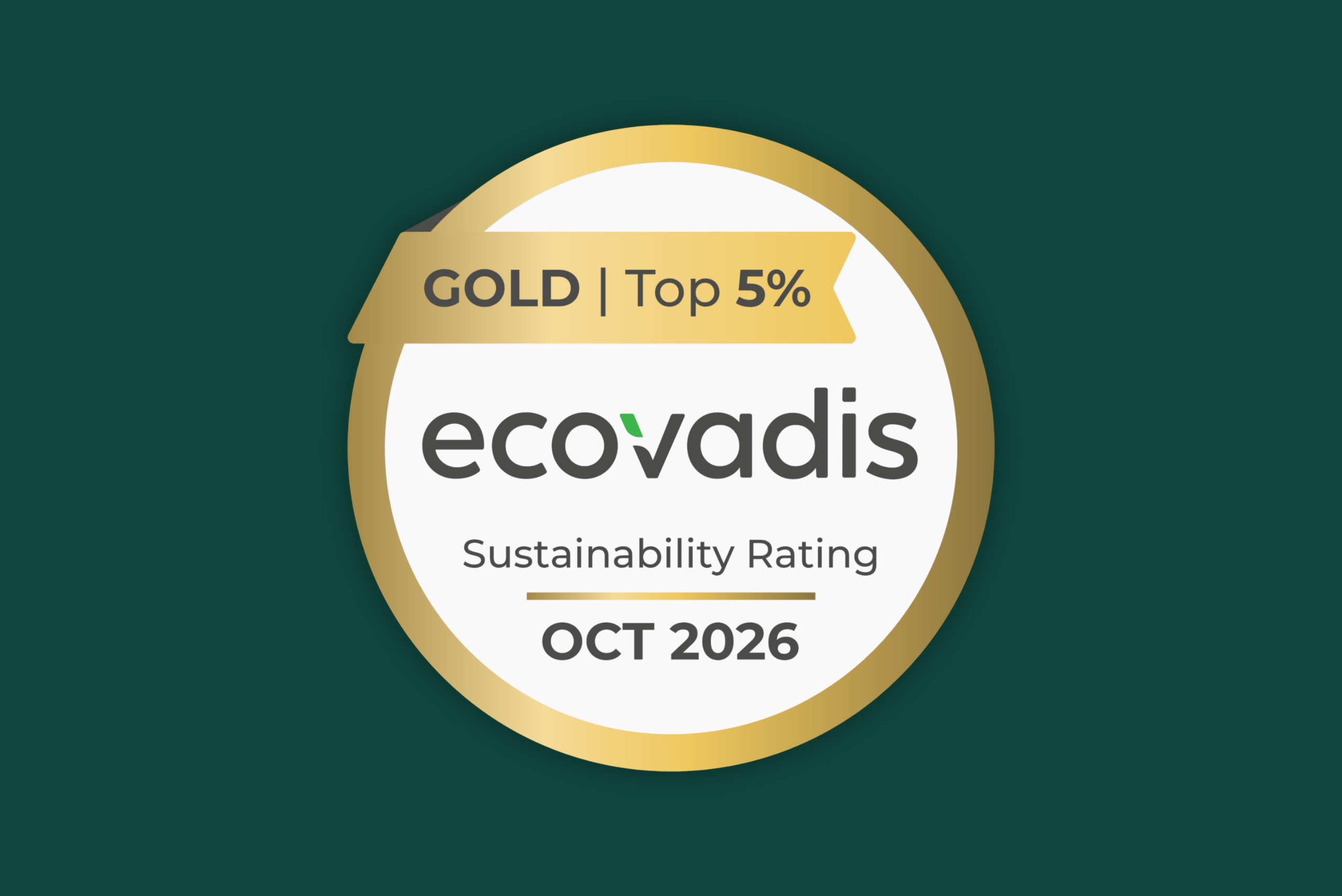 EcoVadis Gold 2026.